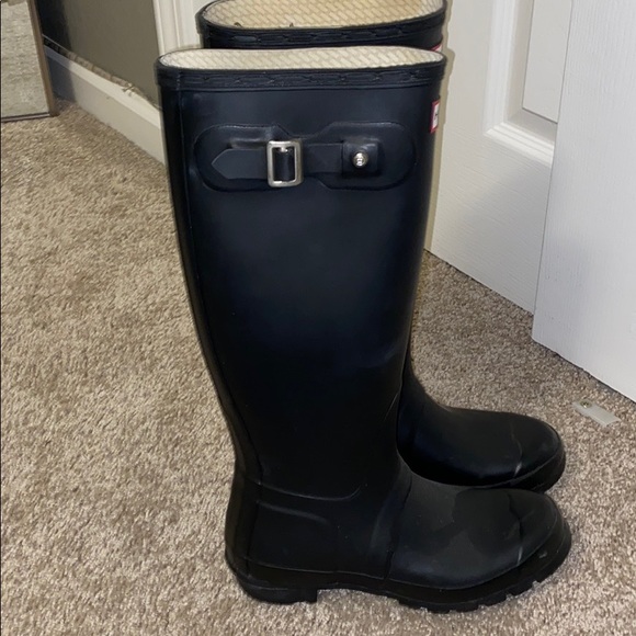 Hunter Shoes Matte Black Hunter Boots Poshmark